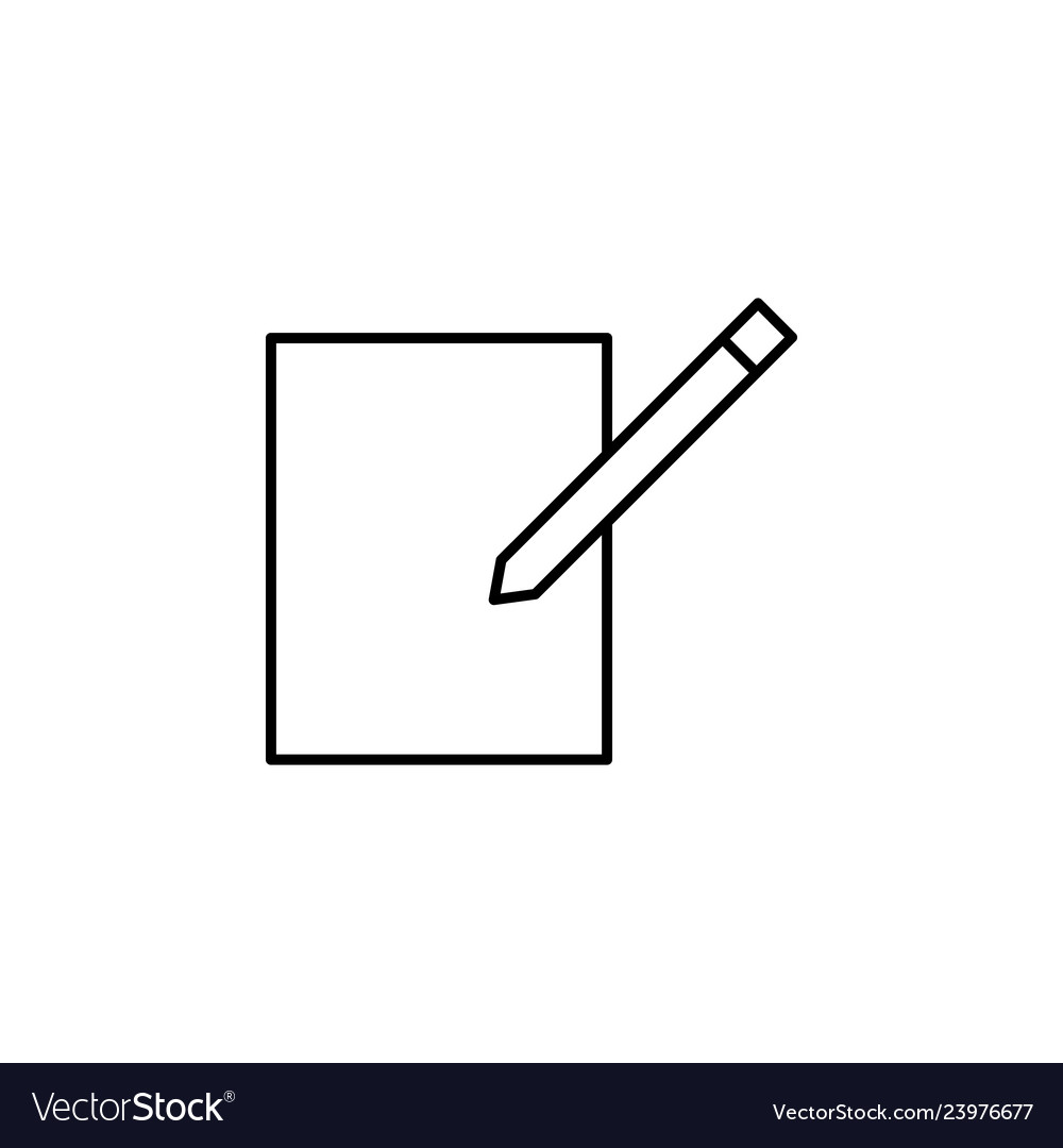 Compose edit write outline icon signs and symbols vector image Compose edit write outline icon signs and symbols