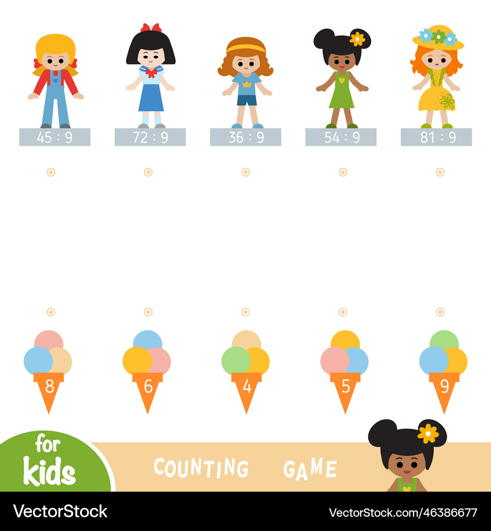 Counting game for preschool children educational Vector Image