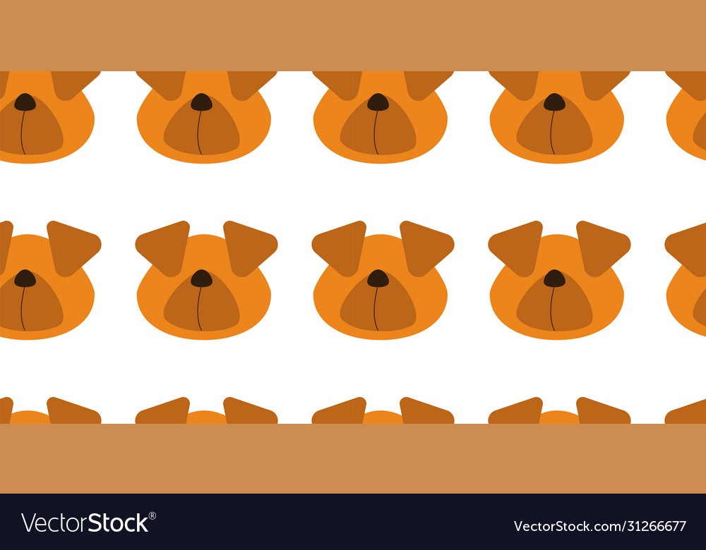 Dog head silhouette template