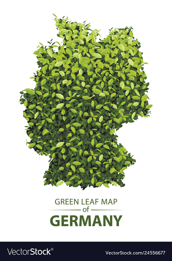 Green leaf map of germany