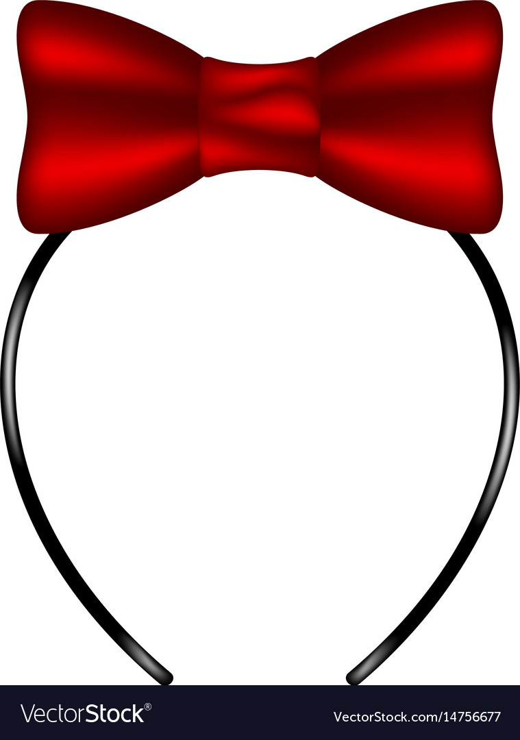Headband with bow in red design