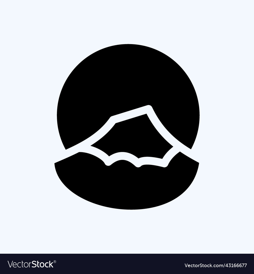 Icon fujiyama suitable for japanese symbol glyph