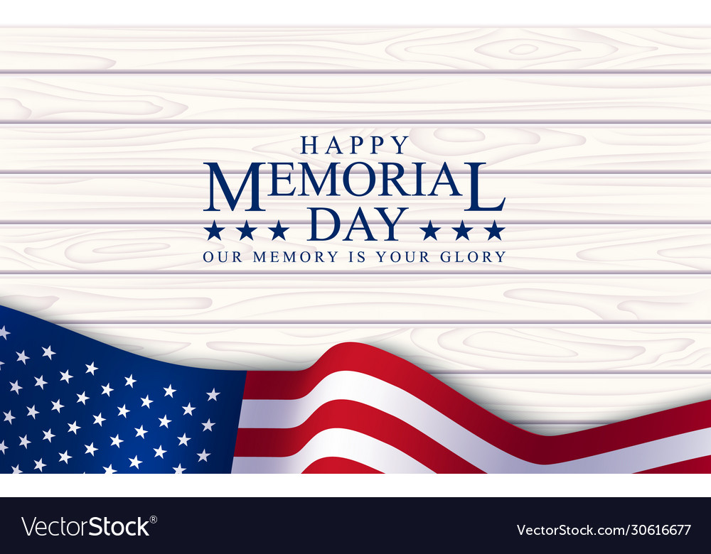 Memorial day poster vector image Memorial day poster