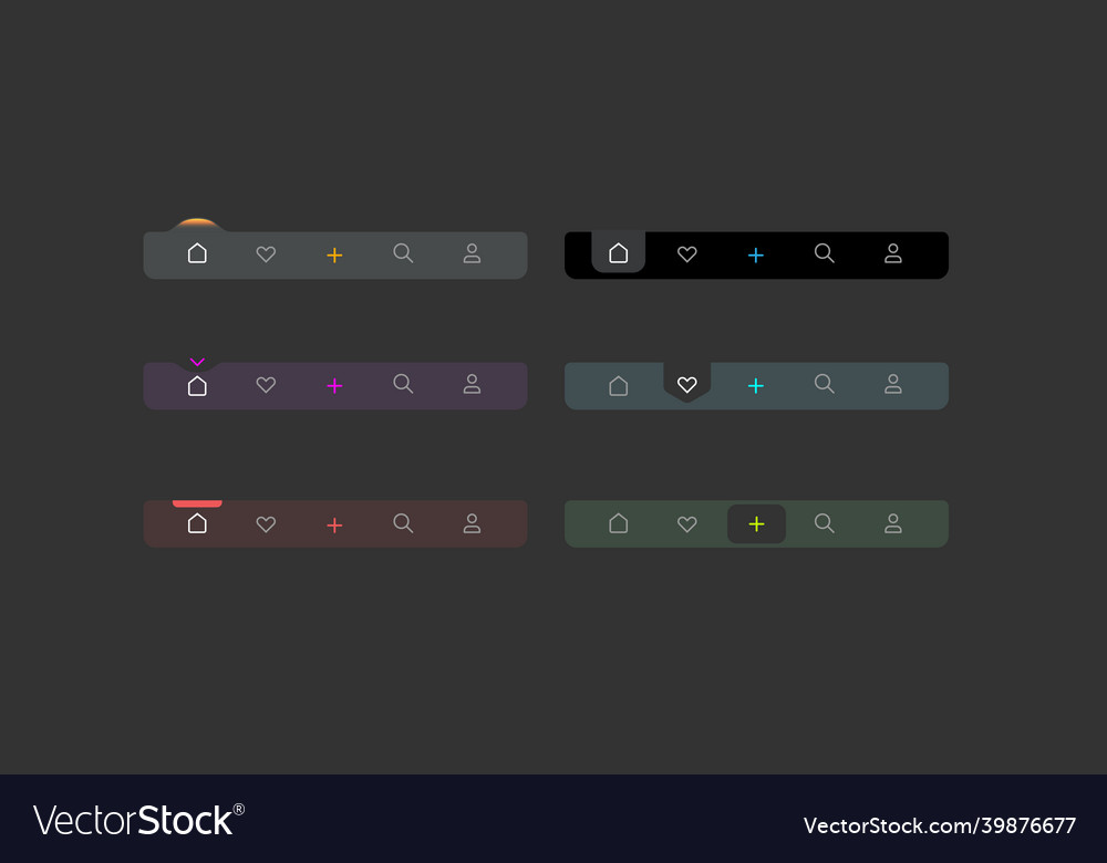 Mobile navigation bar vector image Mobile navigation bar