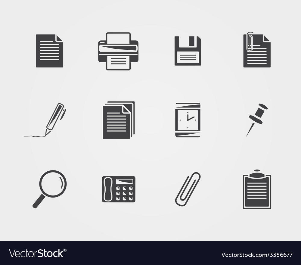 Office iconsblack icons