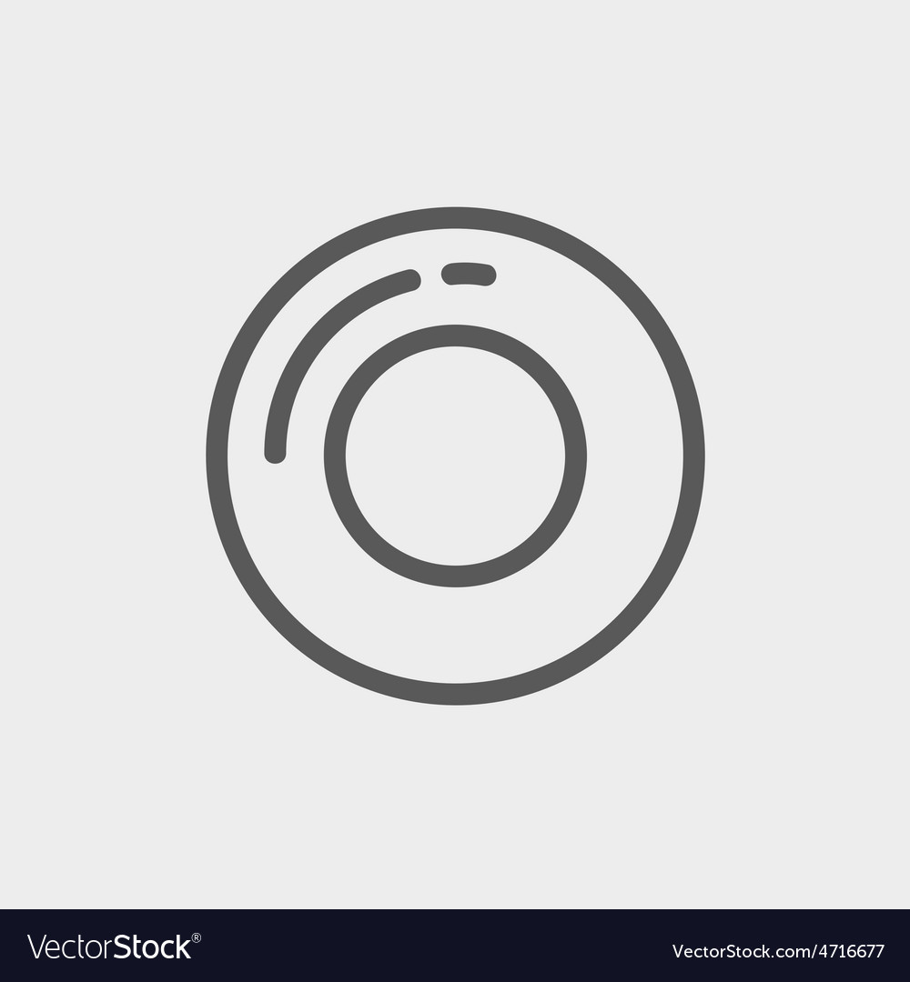 Record button thin line icon