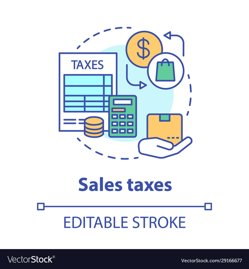 Sales taxes concept icon paying income share Vector Image