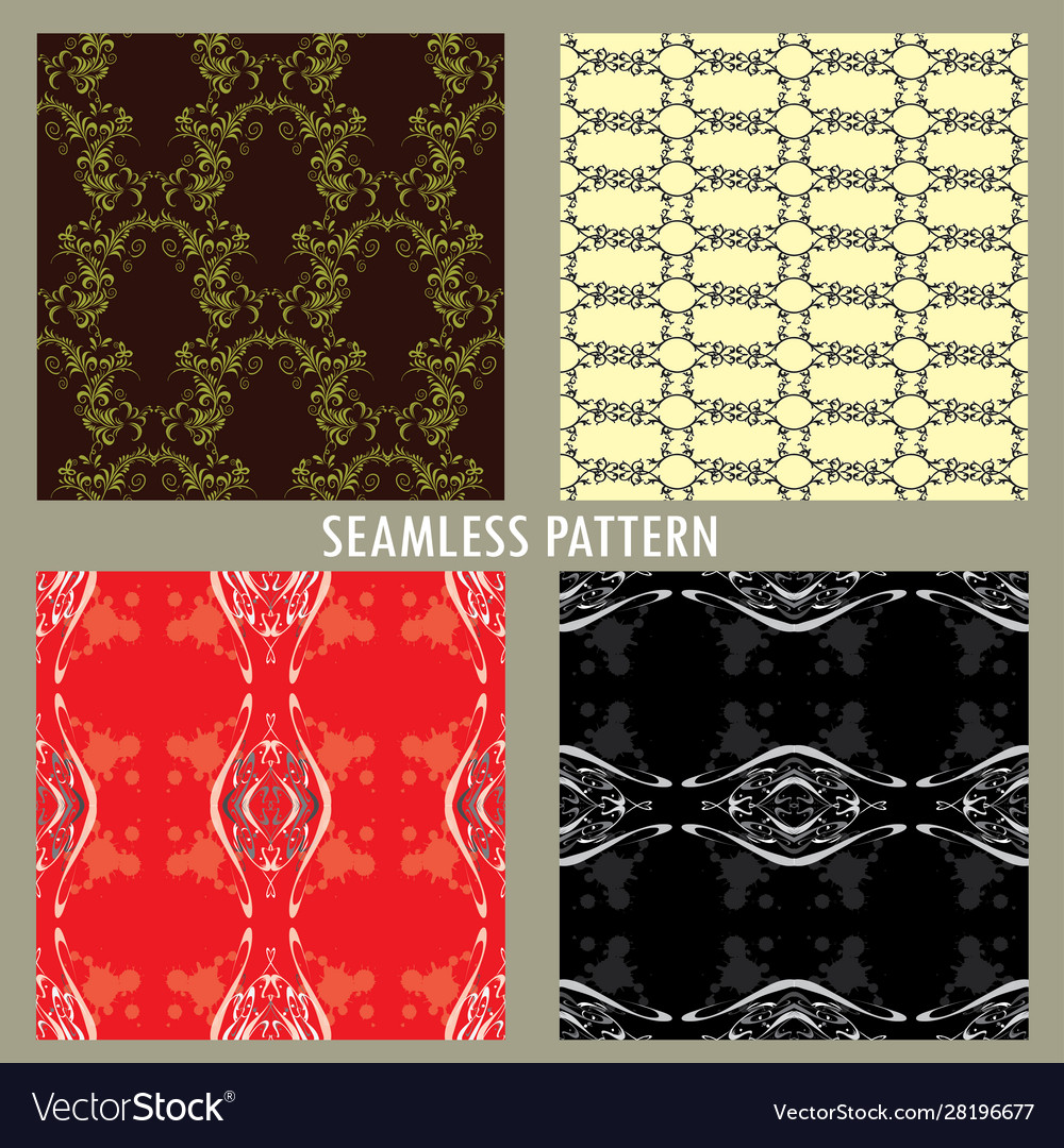 Set four patterns Vector Image Set four patterns