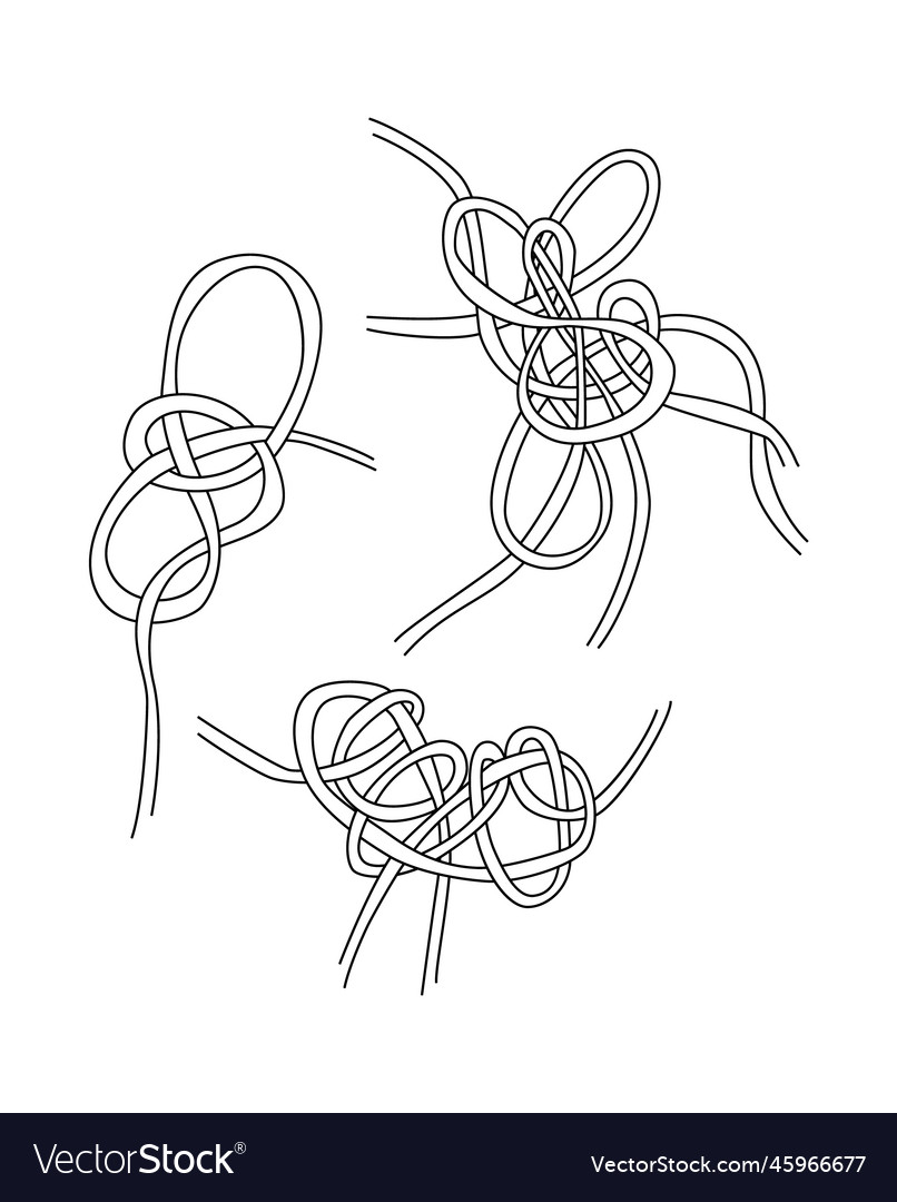 Set of three abstract different nodes vector image Set of three abstract different nodes