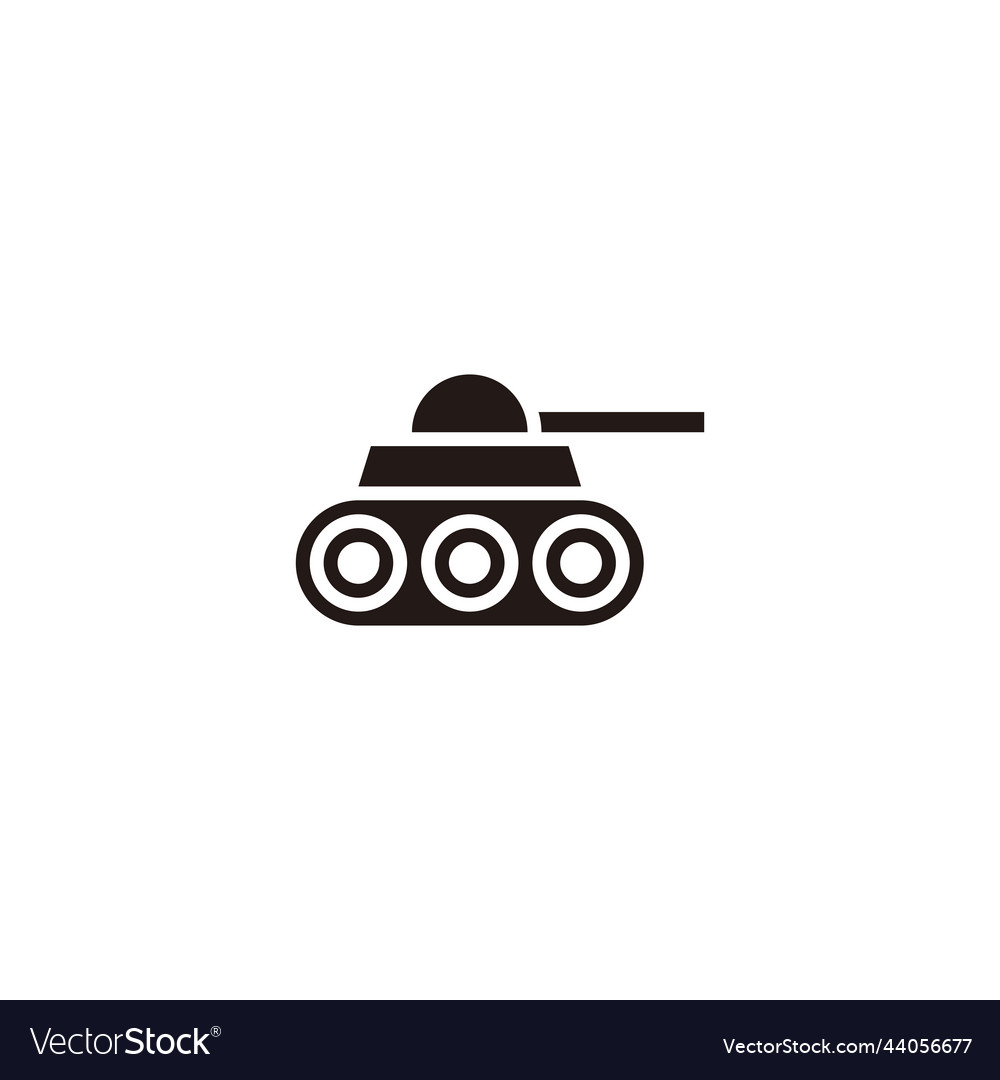 War tanks geometric symbol simple logo