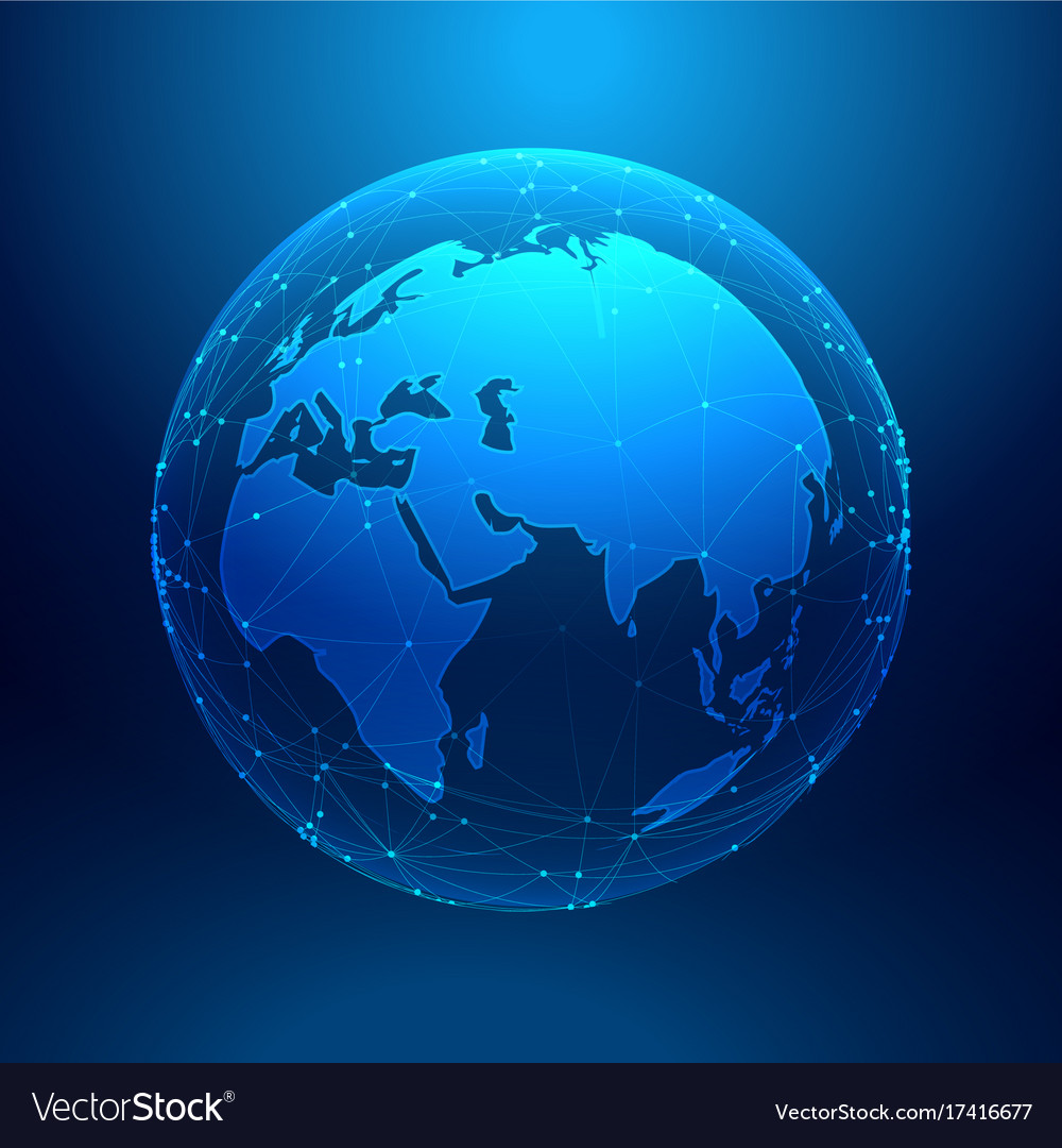 Wireframe Globe Network