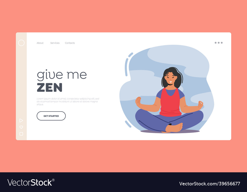 Zen landing page template harmony yoga