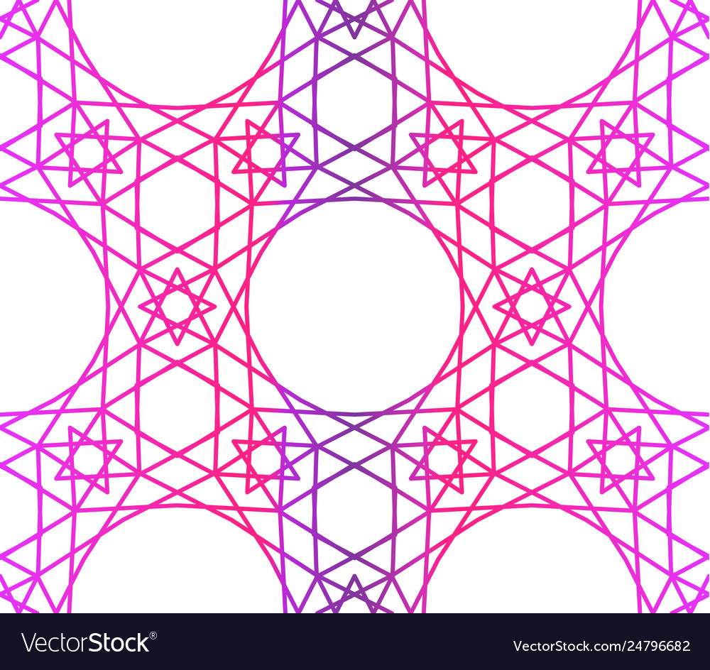 Abstract arabic seamless pattern with star array