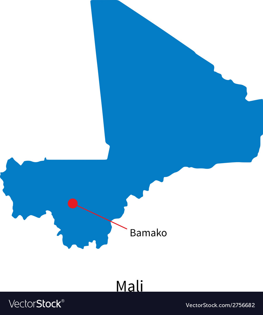 List 90 Pictures What Is The Capital City Of Mali Updated   Detailed Map Of Mali And Capital City Bamako Vector 2756682 