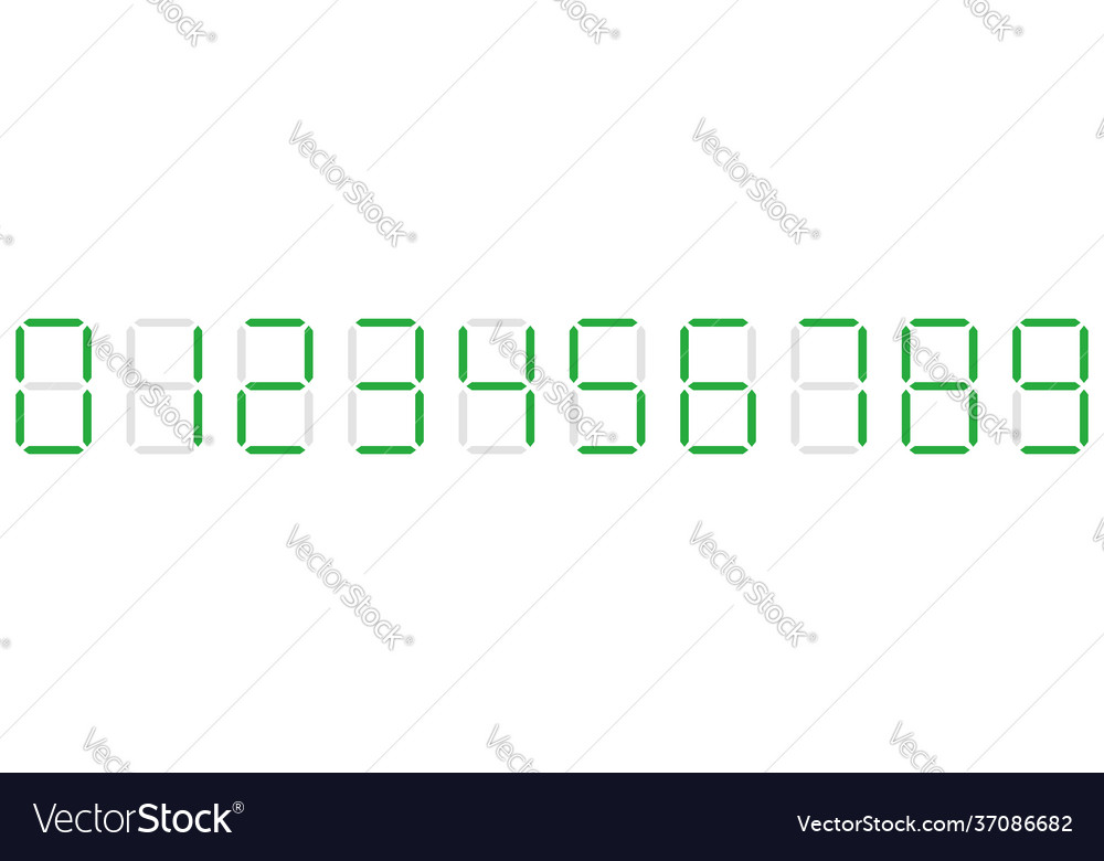 Digital display digits numbers numberals