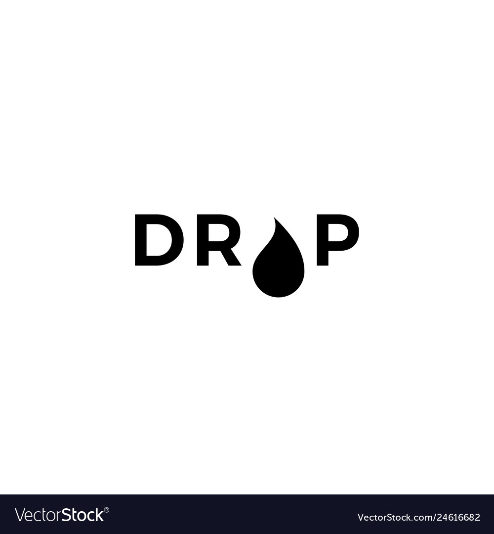 Drop logo icon sign