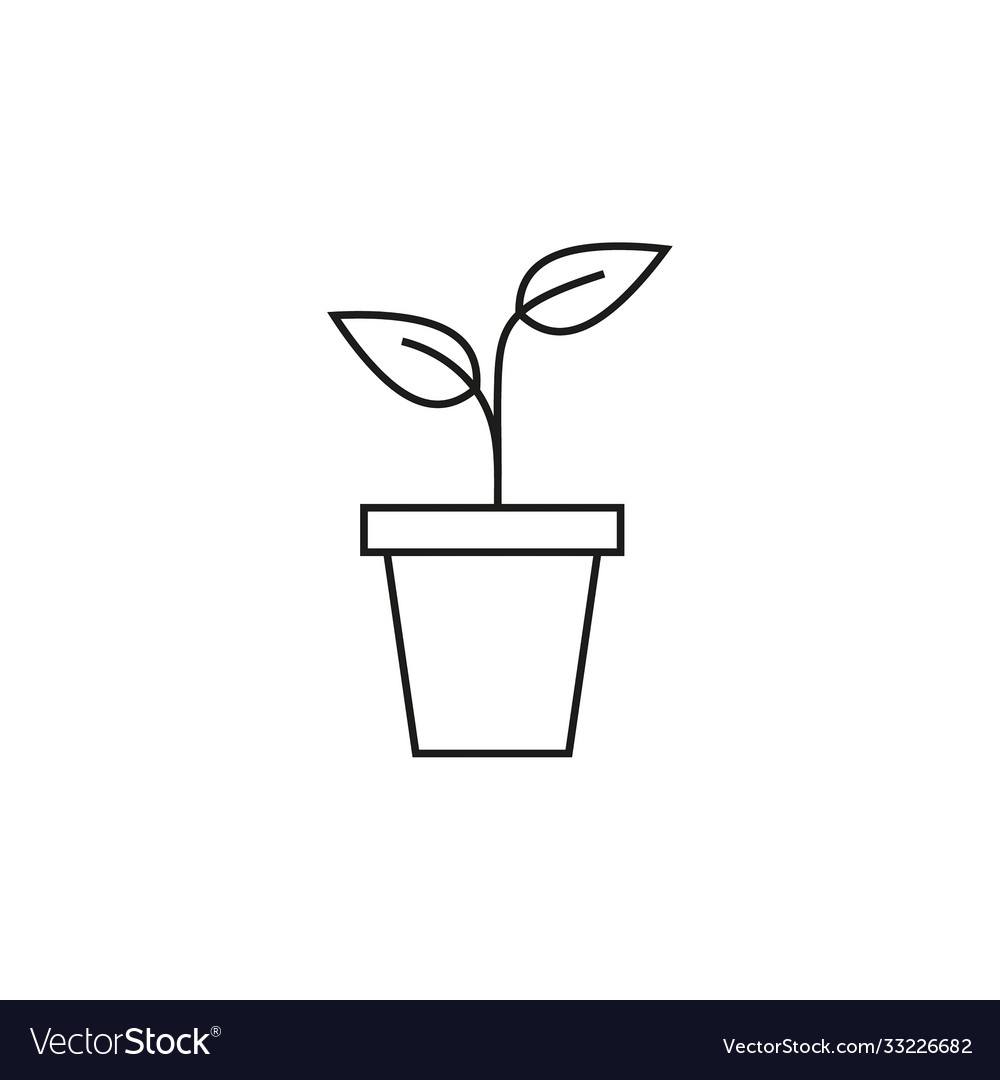 Flowerpot icon Royalty Free Vector Image - VectorStock