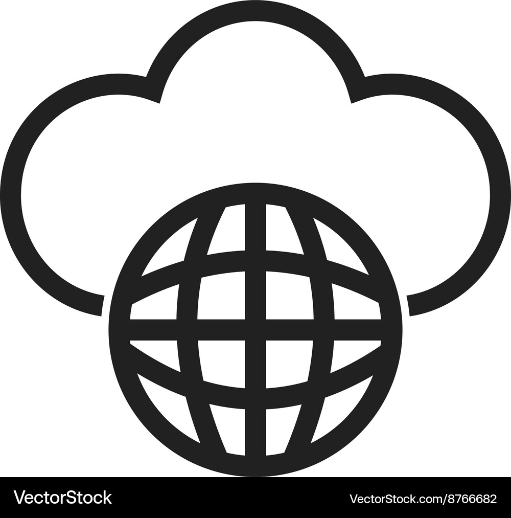 Global cloud Royalty Free Vector Image - VectorStock