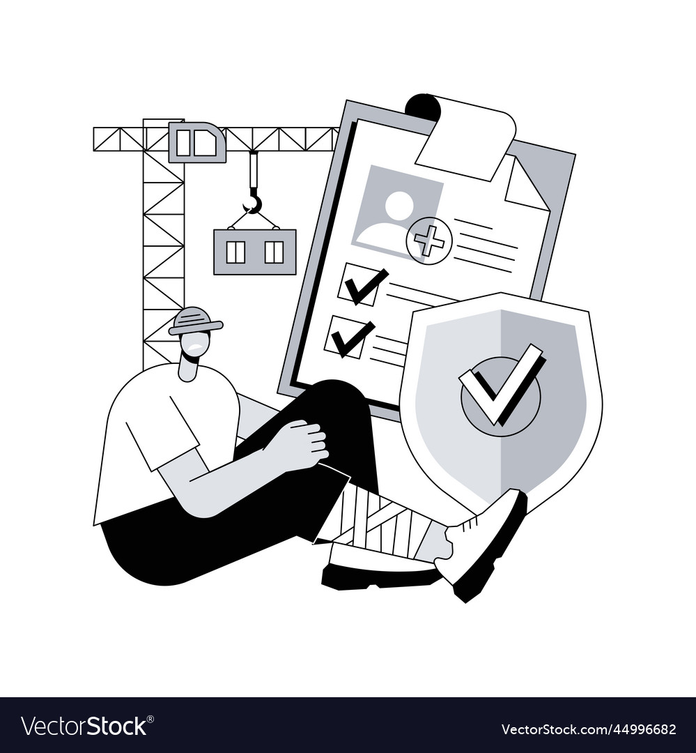 Occupational Accident Insurance Abstract Concept Vector Image