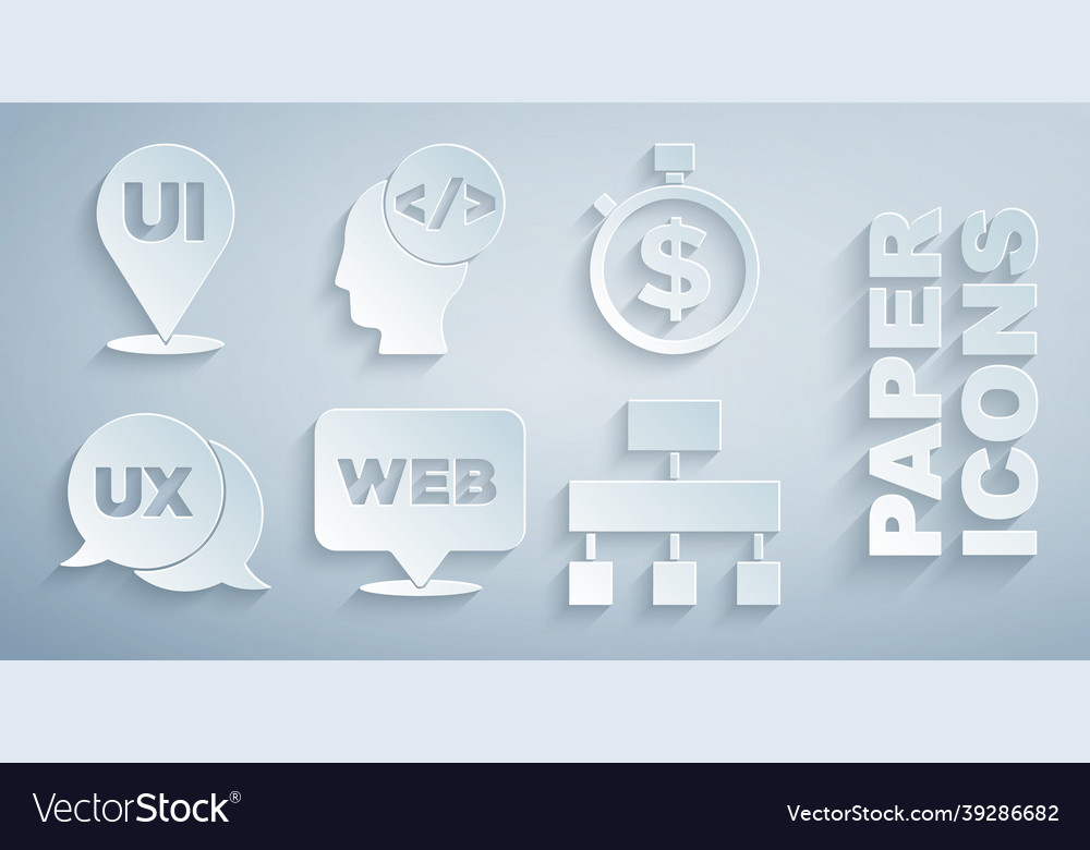 Set web and graphic design time is money ui