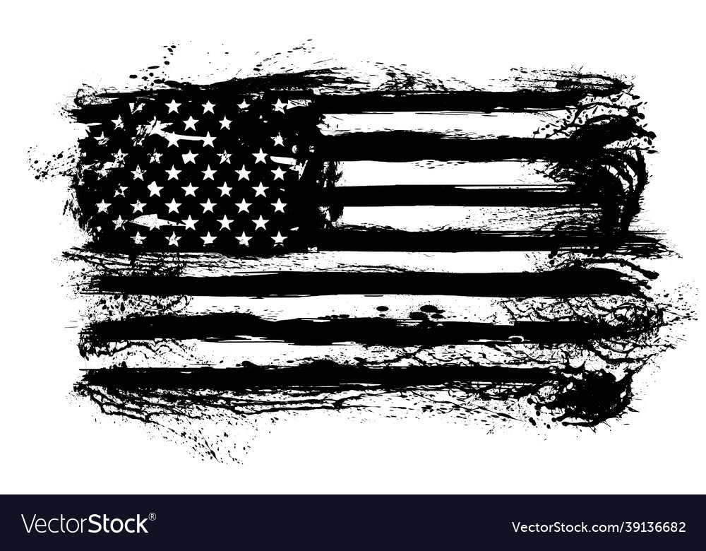 Usa flag distressed american flag military army Vector Image