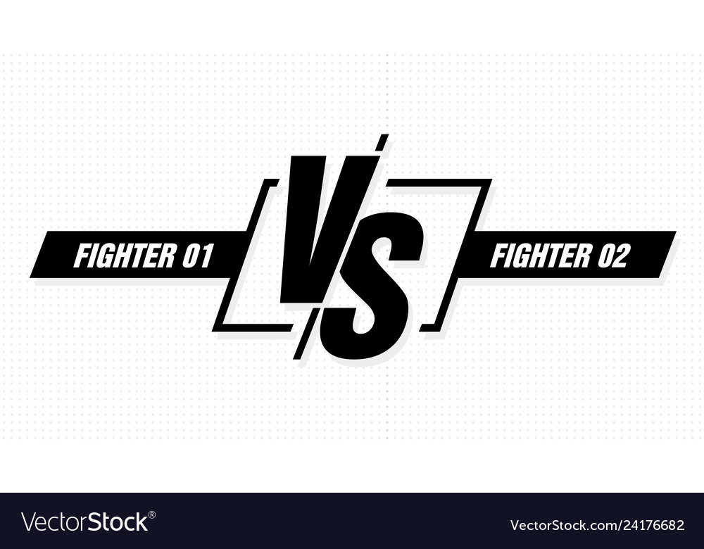 Versus battle template vs Royalty Free Vector Image