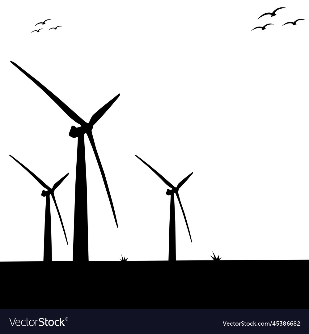 Windmill background Royalty Free Vector Image - VectorStock