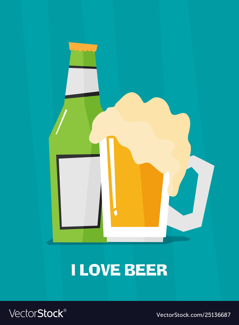 Beer flat icon Royalty Free Vector Image - VectorStock