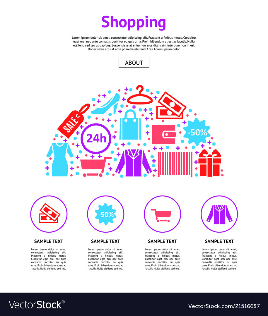 Cartoon silhouette shopping card sale shop concept vector image Cartoon silhouette shopping card sale shop concept