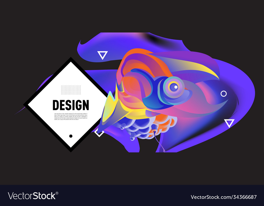 Colorful abstract banner template with dummy text Vector Image