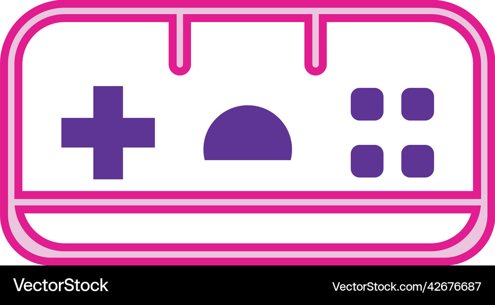 Flat neon control Royalty Free Vector Image - VectorStock