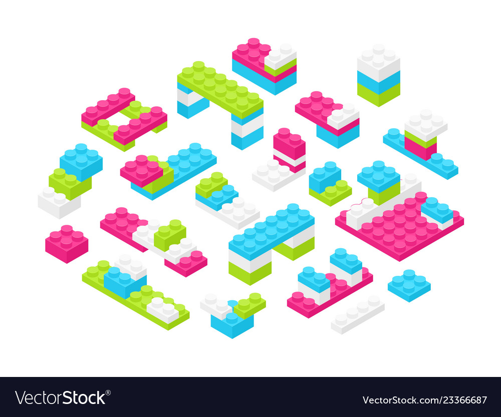 Isometric Building Blocks Set