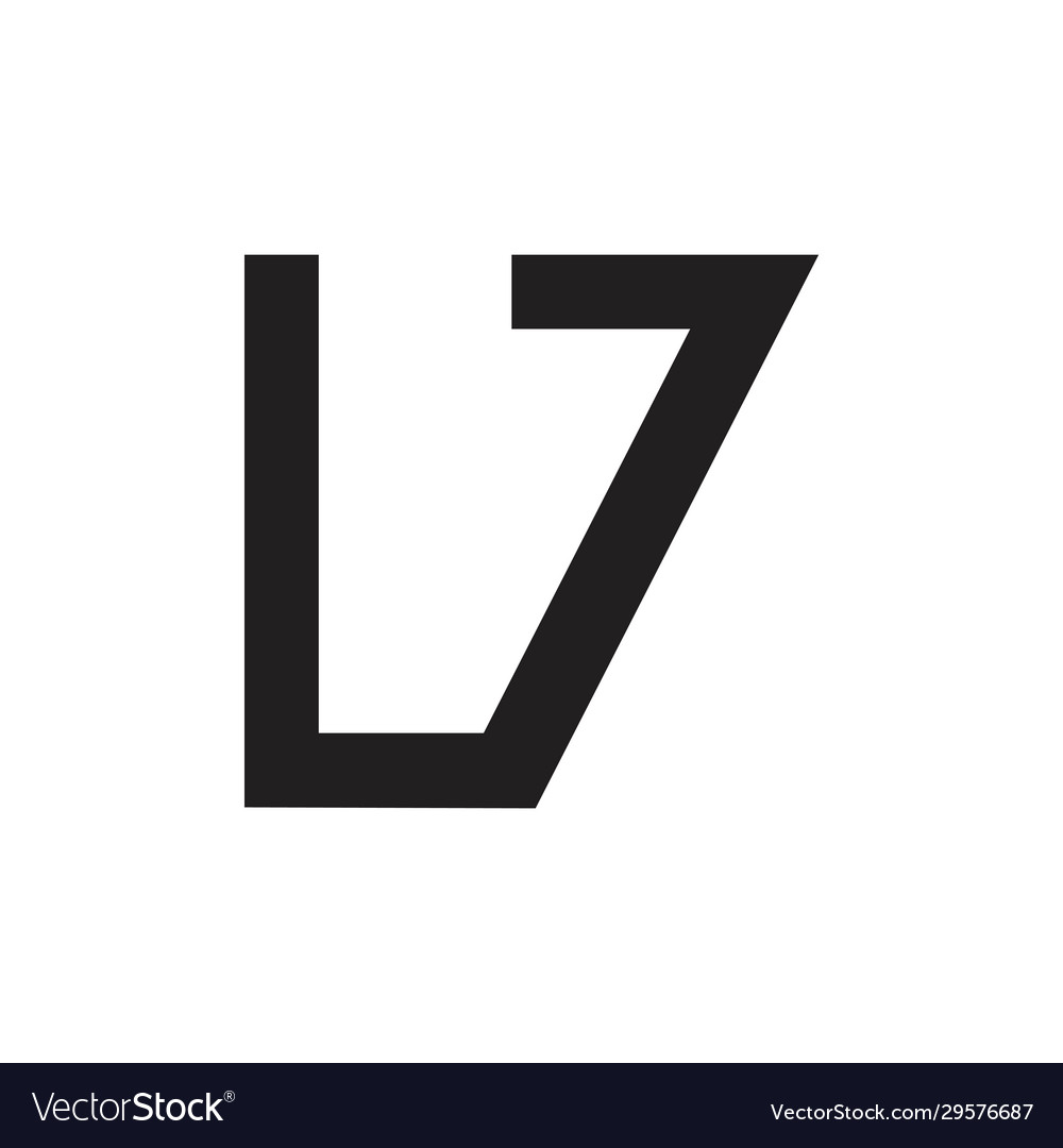 Letter l7 simple geometric line logo