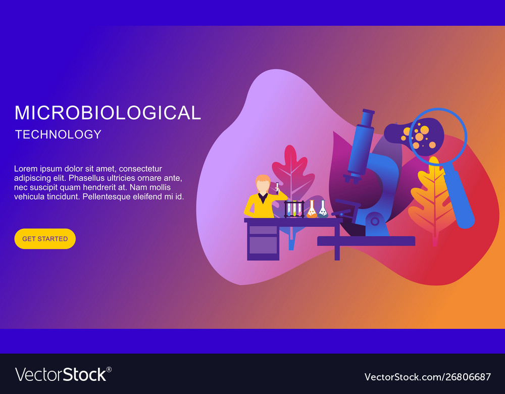Microscope and scientists changing dna structure Vector Image Microscope and scientists changing dna structure
