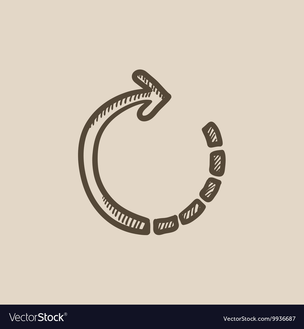 Refresh arrow sketch icon