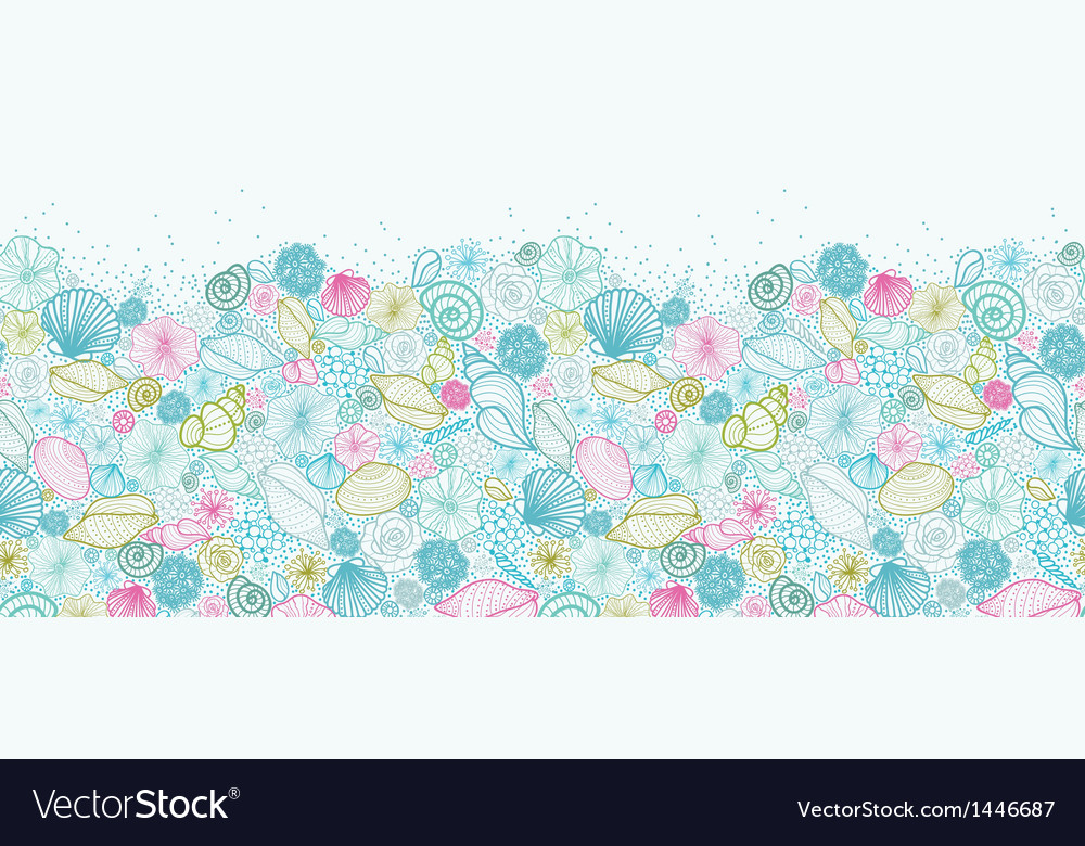 Seashell Pattern - Horizontal Line Art