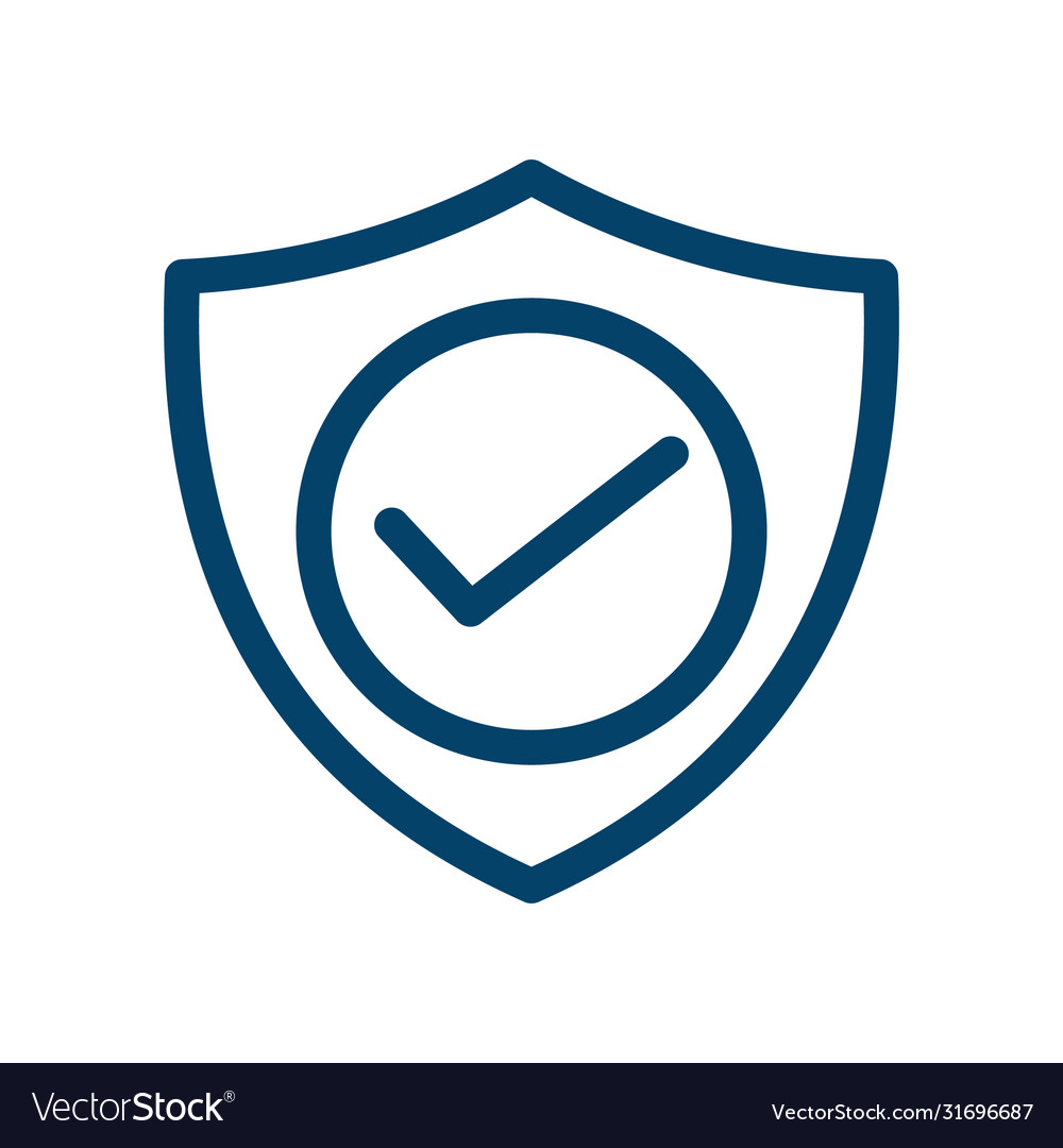 Secure icon isolated on white background from vector image Secure icon isolated on white background from