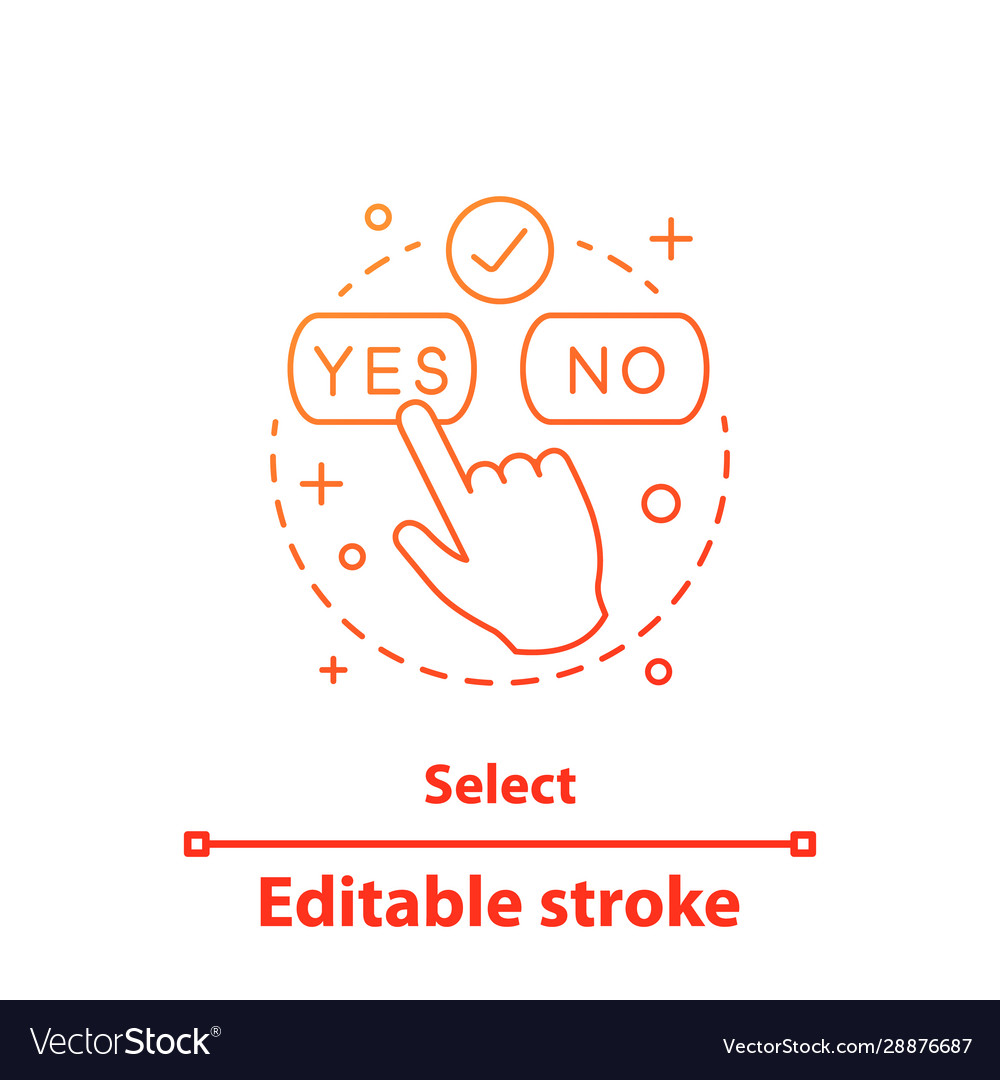 Select concept icon vector image Select concept icon