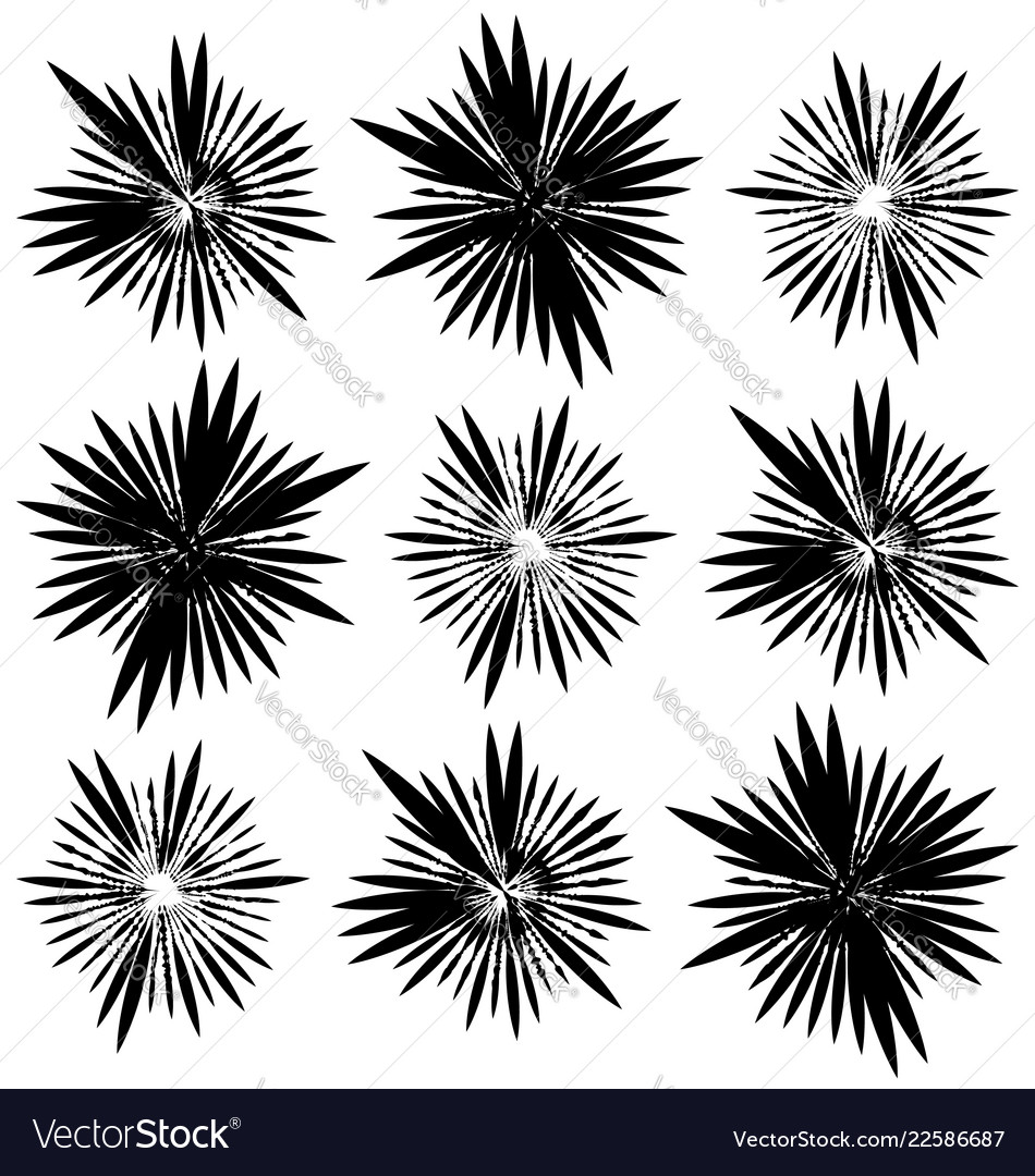 Satz von 9 verschiedenen Element mit zufälligen radialen vector image Satz von 9 verschiedenen Element mit zufälligen radialen
