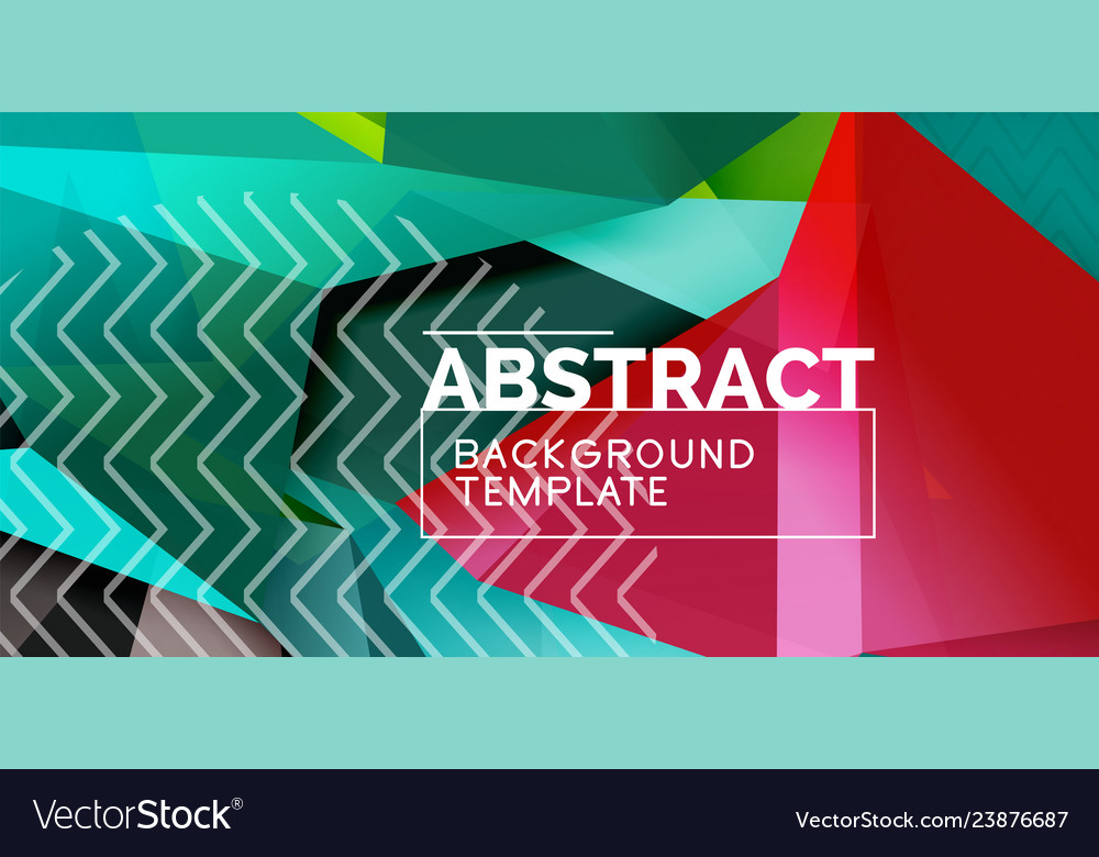Triangular low poly background design vector image Triangular low poly background design