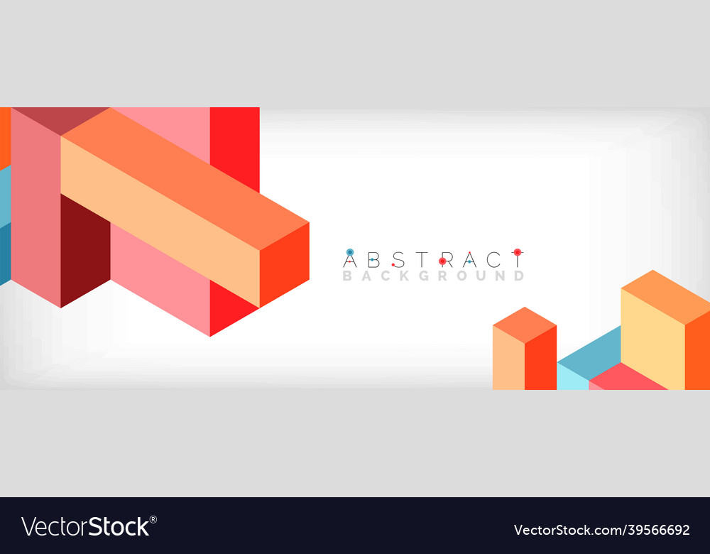 Abstract background 3d cubes cubic elements vector image Abstract background 3d cubes cubic elements