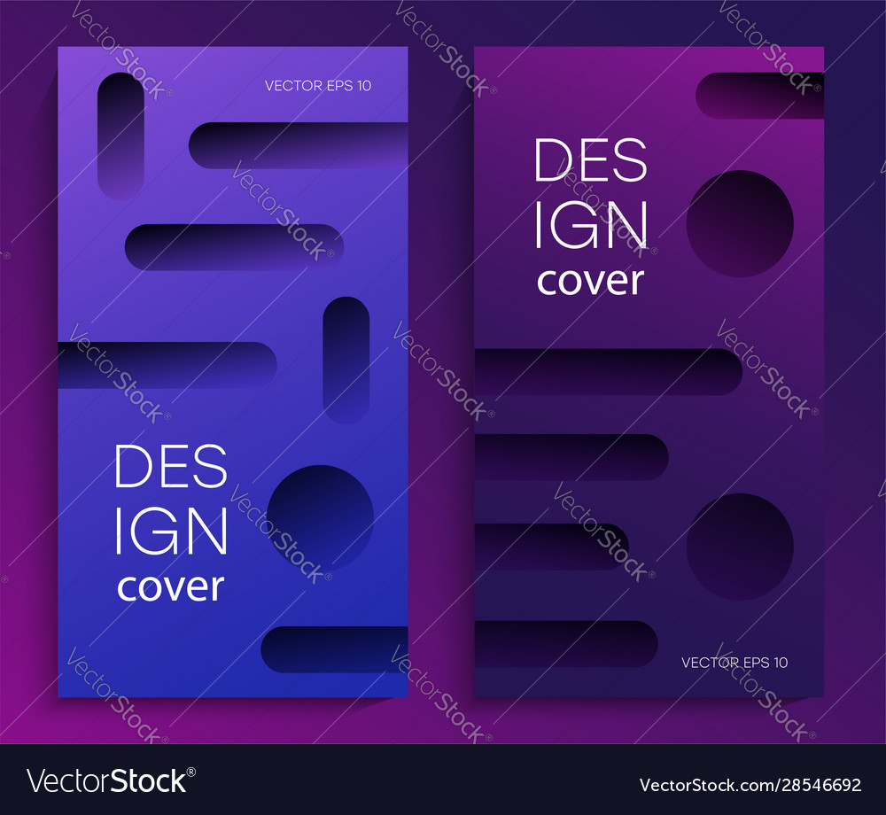 Abstract brochures with gradient shapes