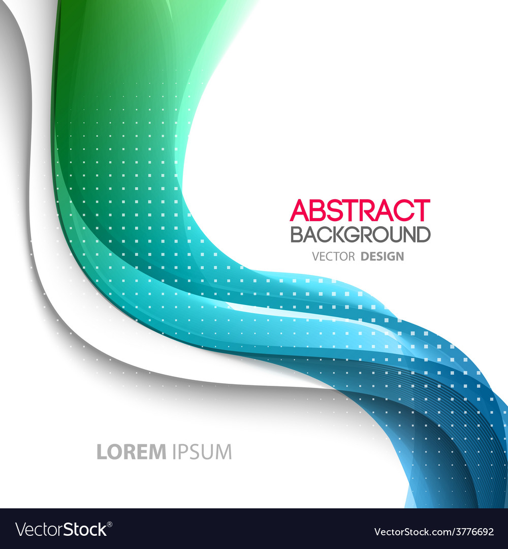 Abstract curved lines background template Vector Image