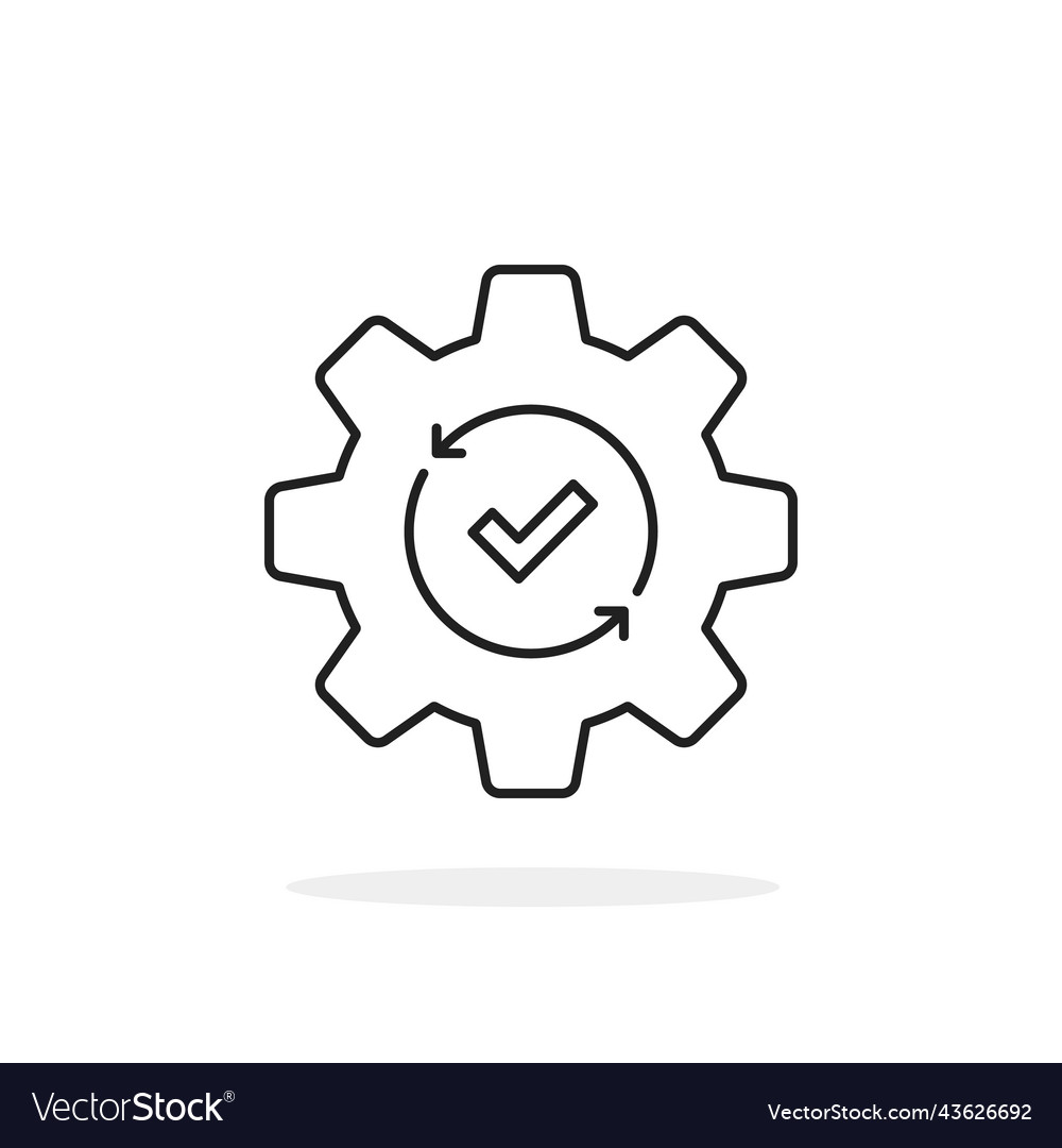 Black thin line optimize operation process icon Vector Image