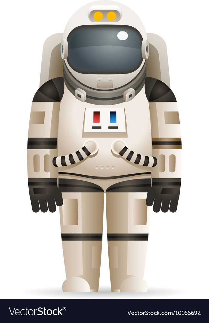 Cosmonaut realistic 3d astronaut isolated spaceman