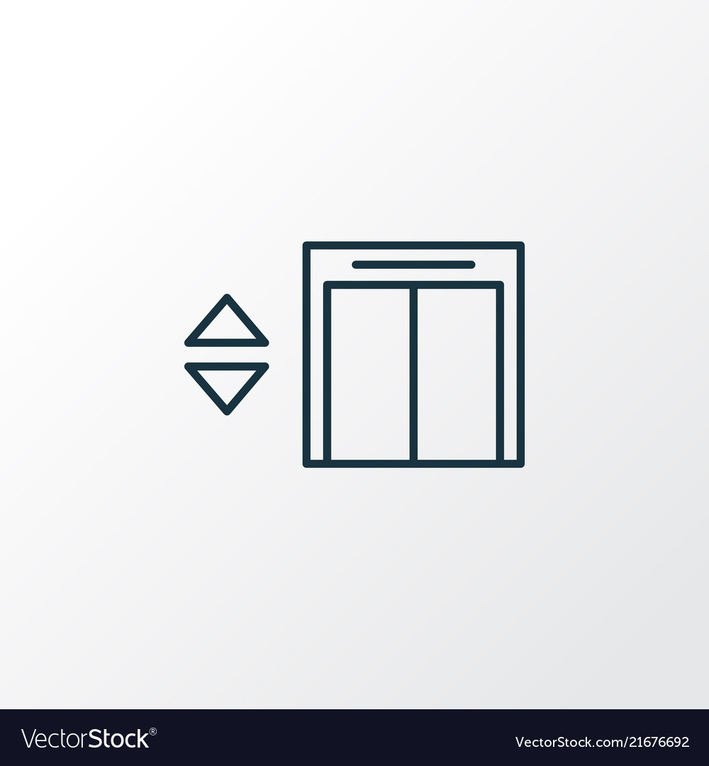 Elevator icon line symbol premium quality