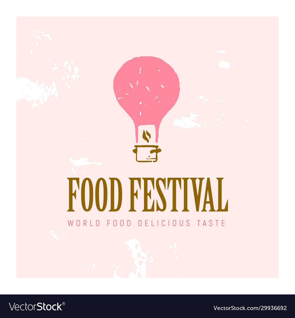 Food festival logo template in different color