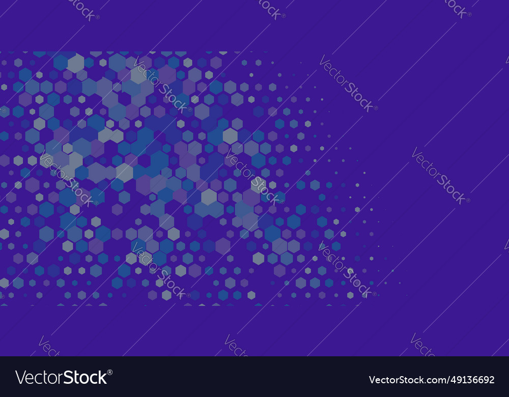 Geometric multi size hexagon with color