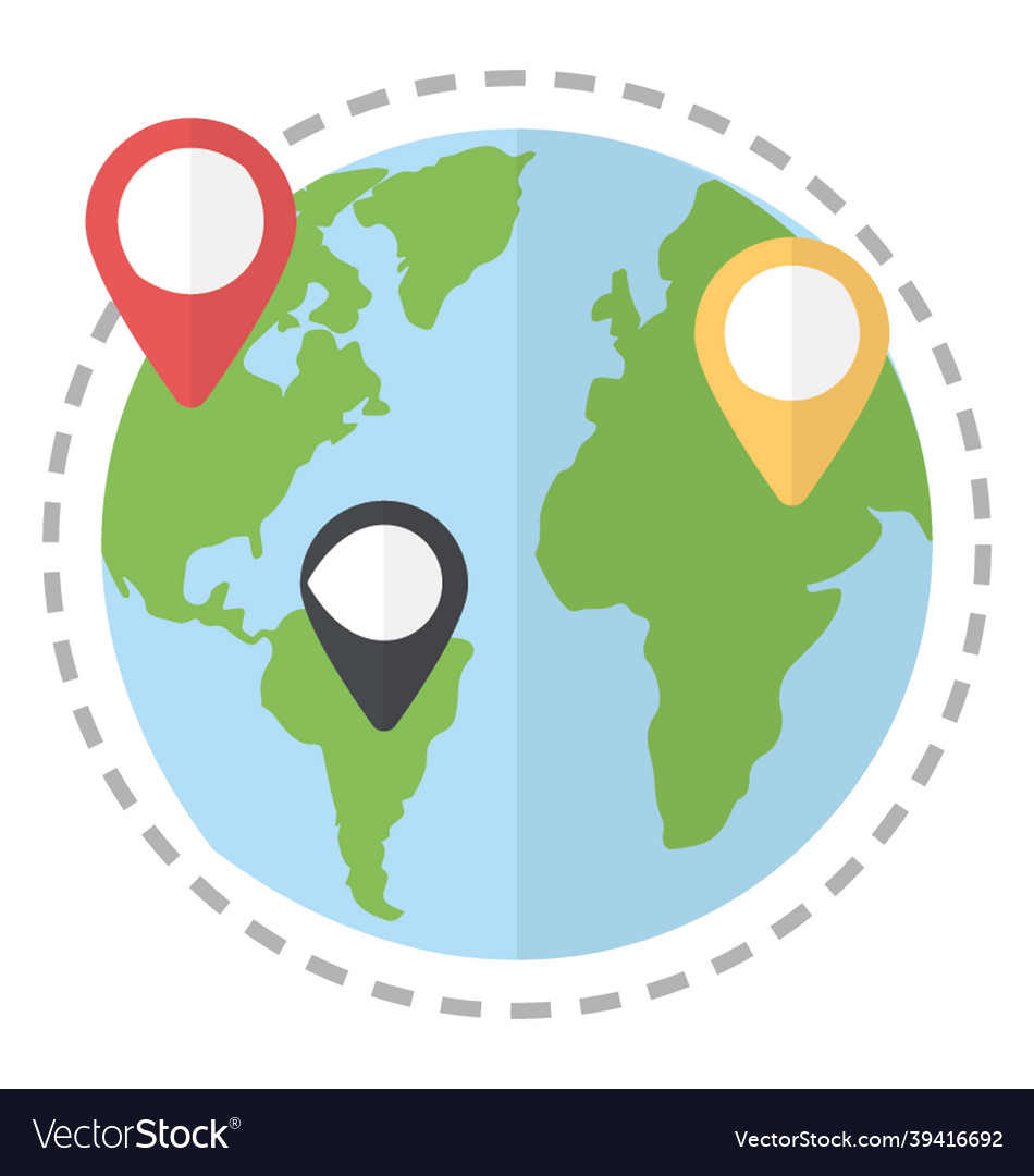 Global locations Royalty Free Vector Image - VectorStock