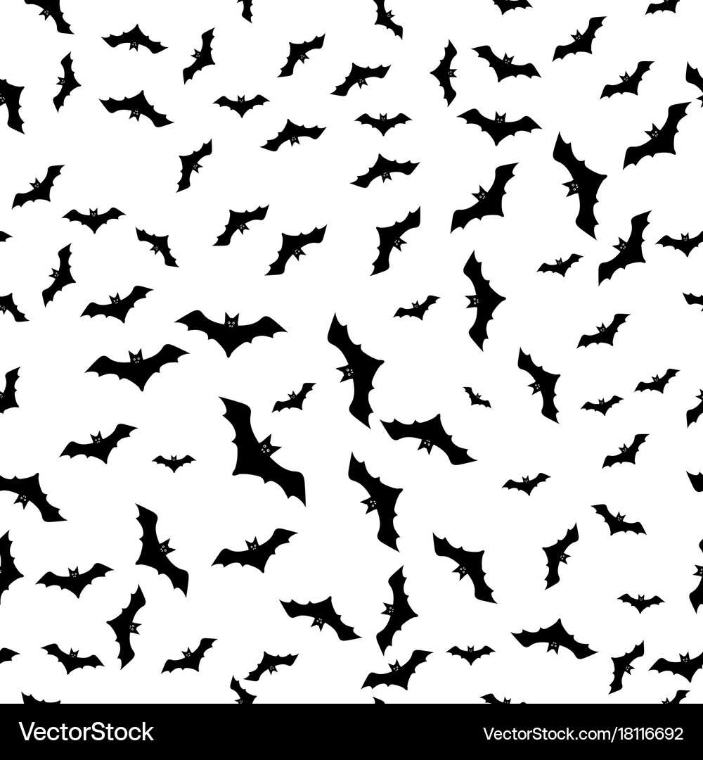Halloween Bat Pattern Royalty Free Vector Image